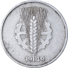 Coin, GERMAN-DEMOCRATIC REPUBLIC, 10 Pfennig, 1949, Berlin, EF(40-45), Aluminum