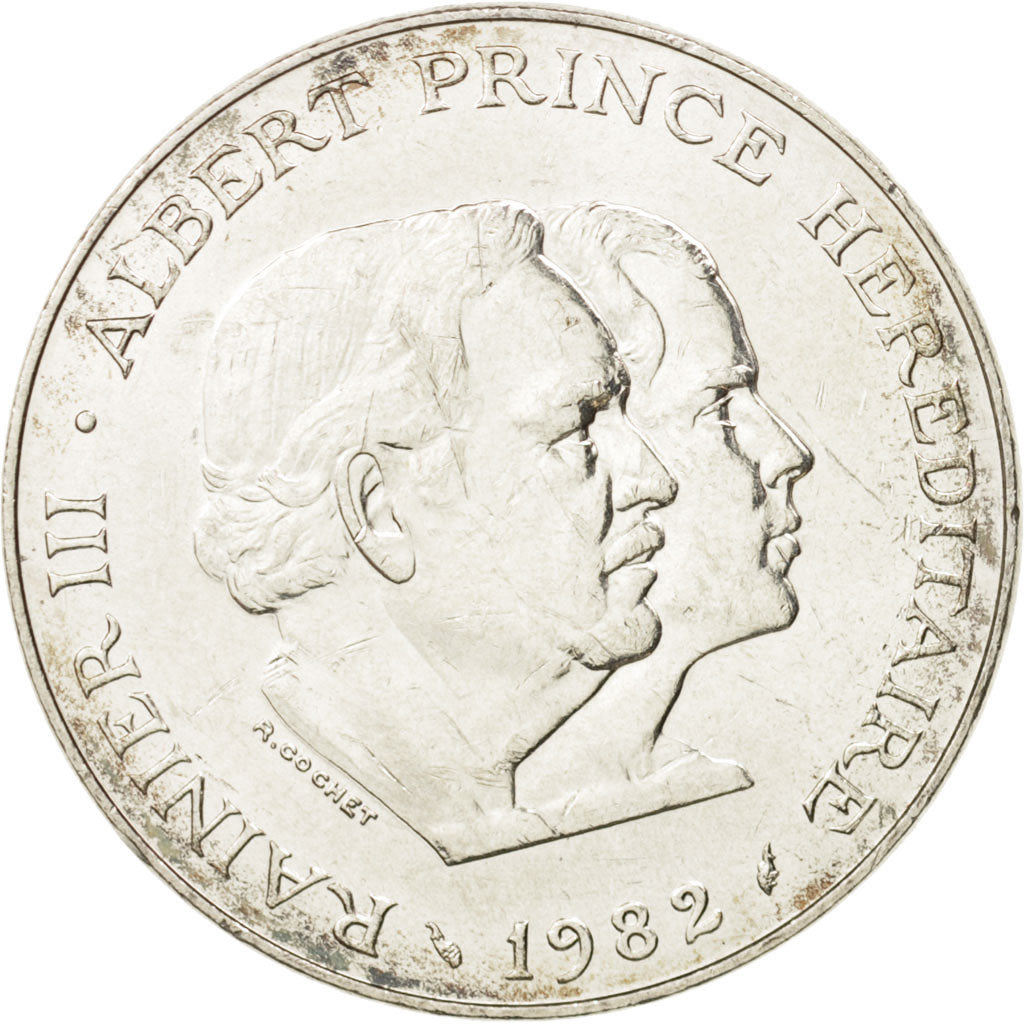 Coin, Monaco, Rainier III, 100 Francs, 1982, AU(55-58), Silver, KM:161
