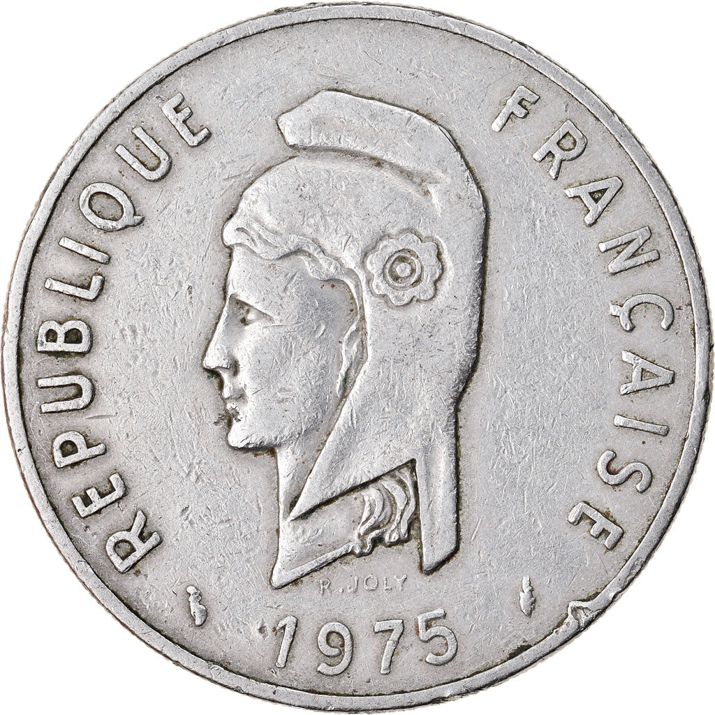 Moneta, AFARS E ISSAS FRANCESI, 100 Francs, 1975, Paris, BB, Rame-nichel, KM:19