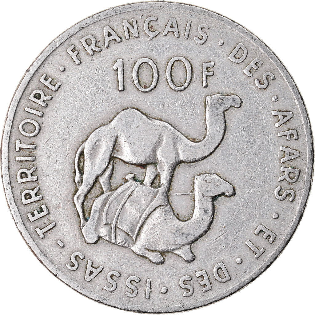 Moneta, AFARS E ISSAS FRANCESI, 100 Francs, 1975, Paris, BB, Rame-nichel, KM:19