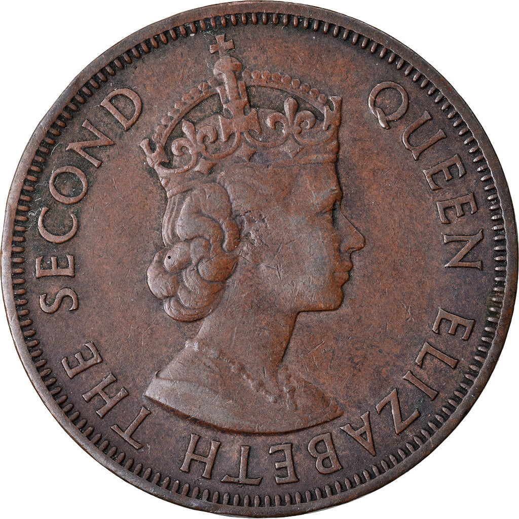 Coin, Cyprus, 5 Mils, 1955, AU(50-53), Bronze, KM:34