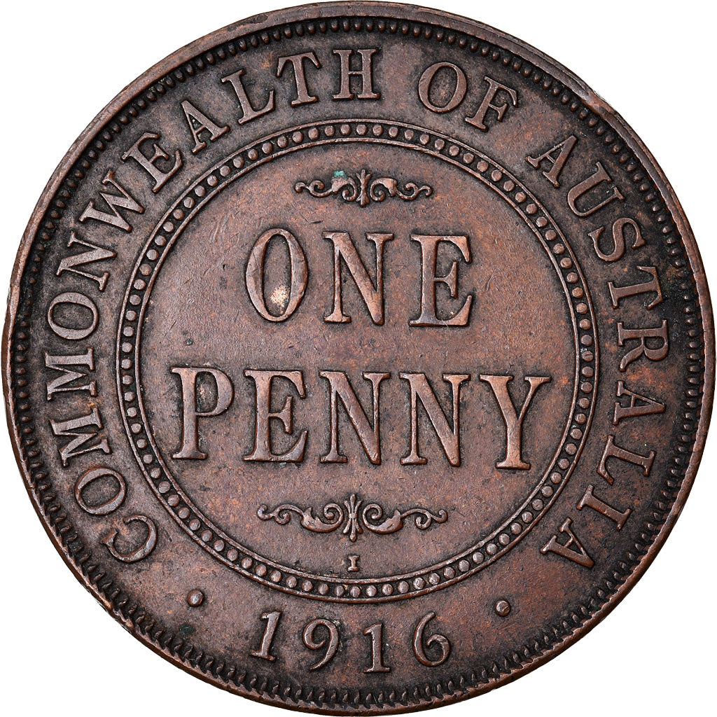 Coin, Australia, George V, Penny, 1916, AU(50-53), Bronze, KM:23