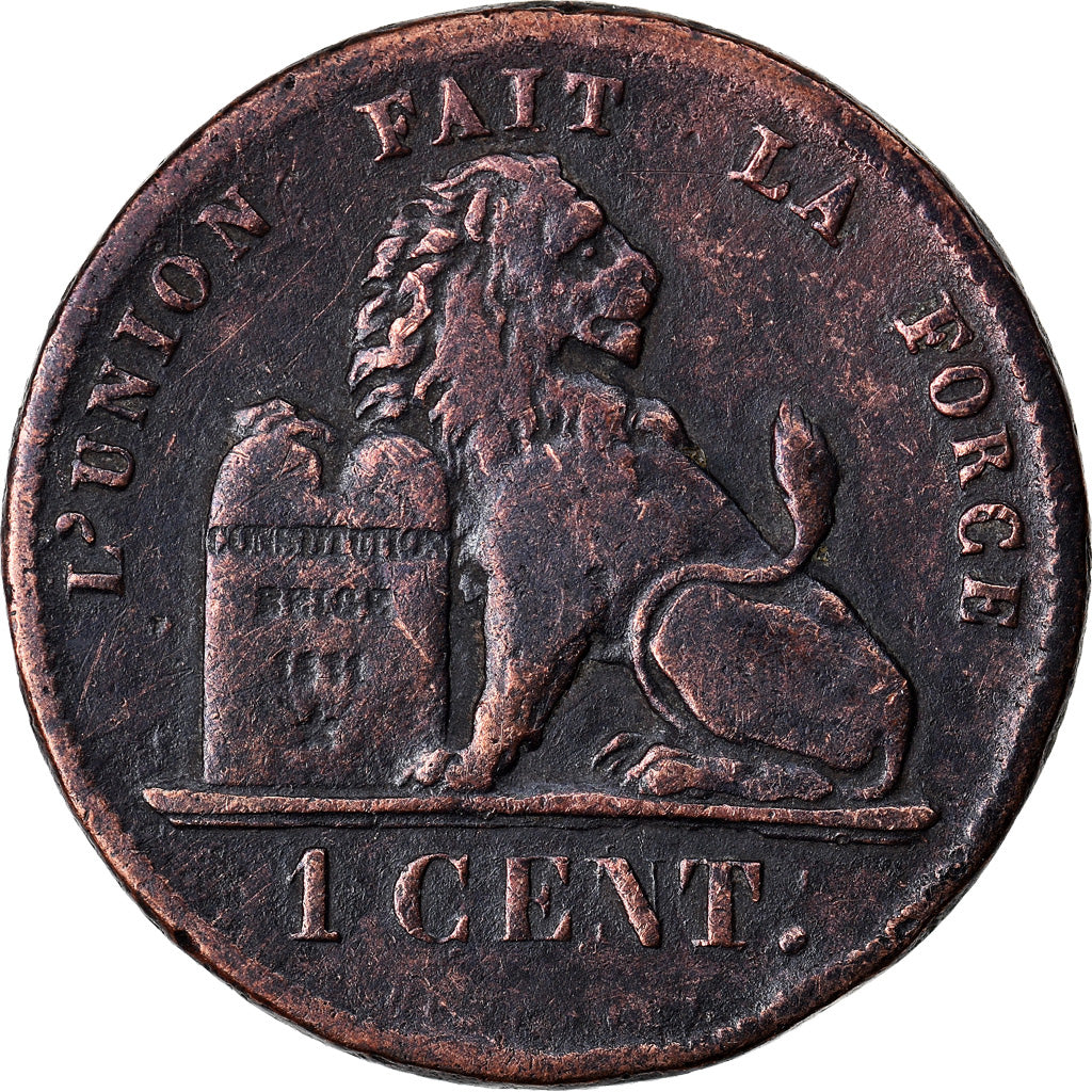 Coin, Belgium, Leopold I, Centime, 1862, EF(40-45), Copper, KM:1.2