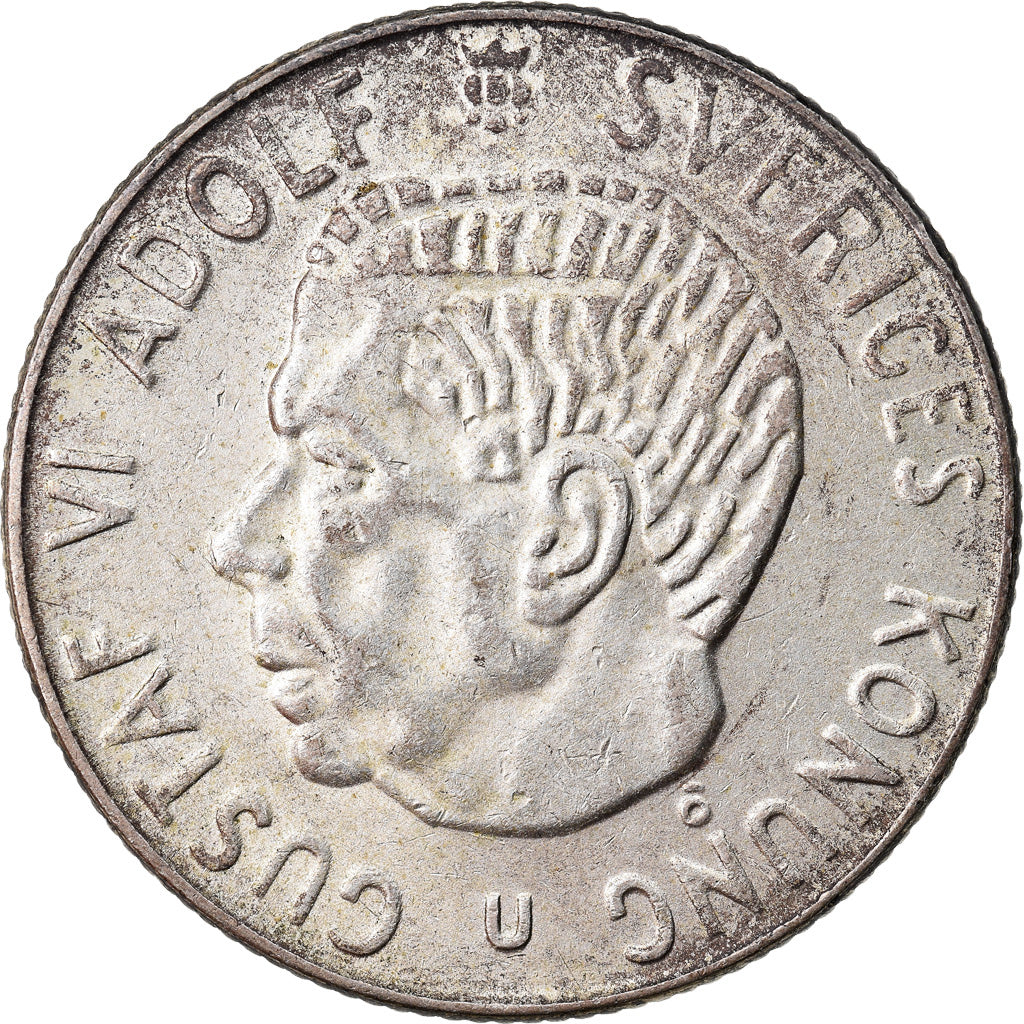 Moeda, Suécia, Gustaf V, Krona, 1968, EF(40-45), Prata, KM:814