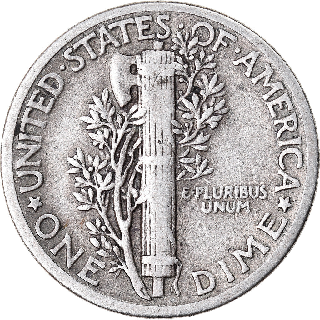 Moneta, Stati Uniti, Mercury Dime, Dime, 1936, U.S. Mint, Philadelphia, MB+