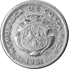 Coin, Costa Rica, 10 Centimos, 1951, EF(40-45), Copper-nickel, KM:185.1
