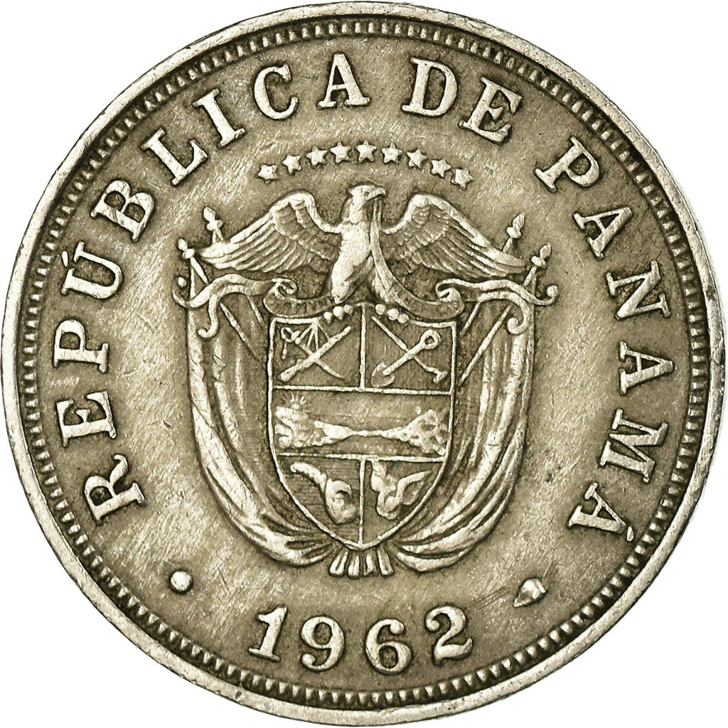 Coin, Panama, 5 Centesimos, 1962, EF(40-45), Copper-nickel, KM:23.2