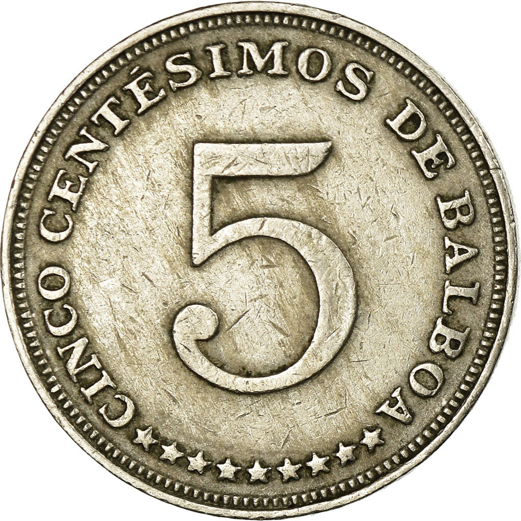 Coin, Panama, 5 Centesimos, 1962, EF(40-45), Copper-nickel, KM:23.2