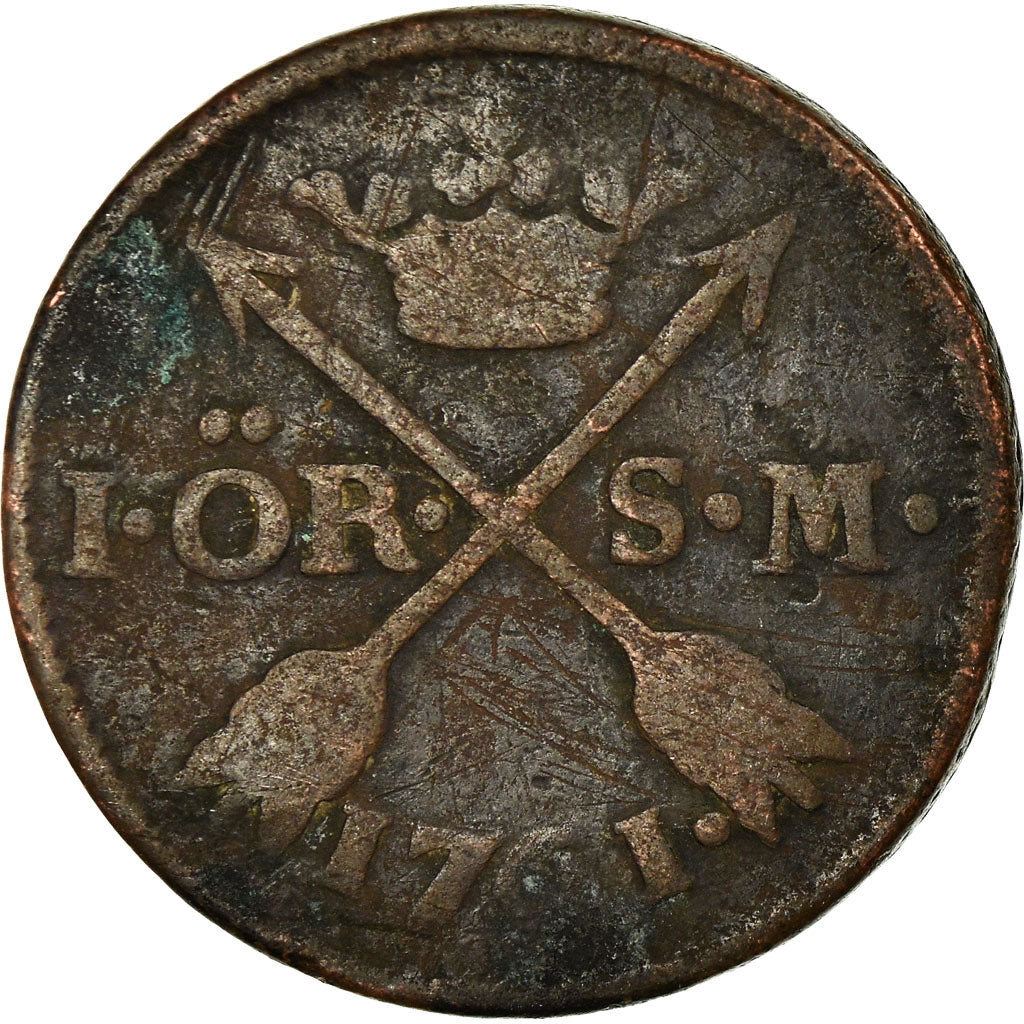 Coin, Sweden, Adolf Frederick, Ore, S.M., 1761, VF(20-25), Copper, KM:460