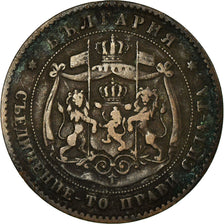 Coin, Bulgaria, Alexander  I, 5 Stotinki, 1881, VF(30-35), Bronze, KM:2