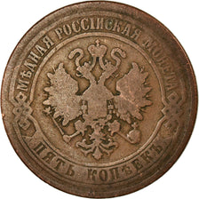 Monnaie, Russie, Alexander II, 5 Kopeks, 1870, Ekaterinbourg, TB, Cuivre