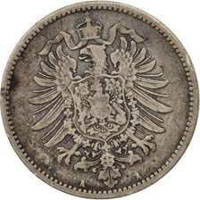 GERMANY - EMPIRE, Wilhelm I, Mark, 1881, Berlin, VF(30-35), Silver, KM:7