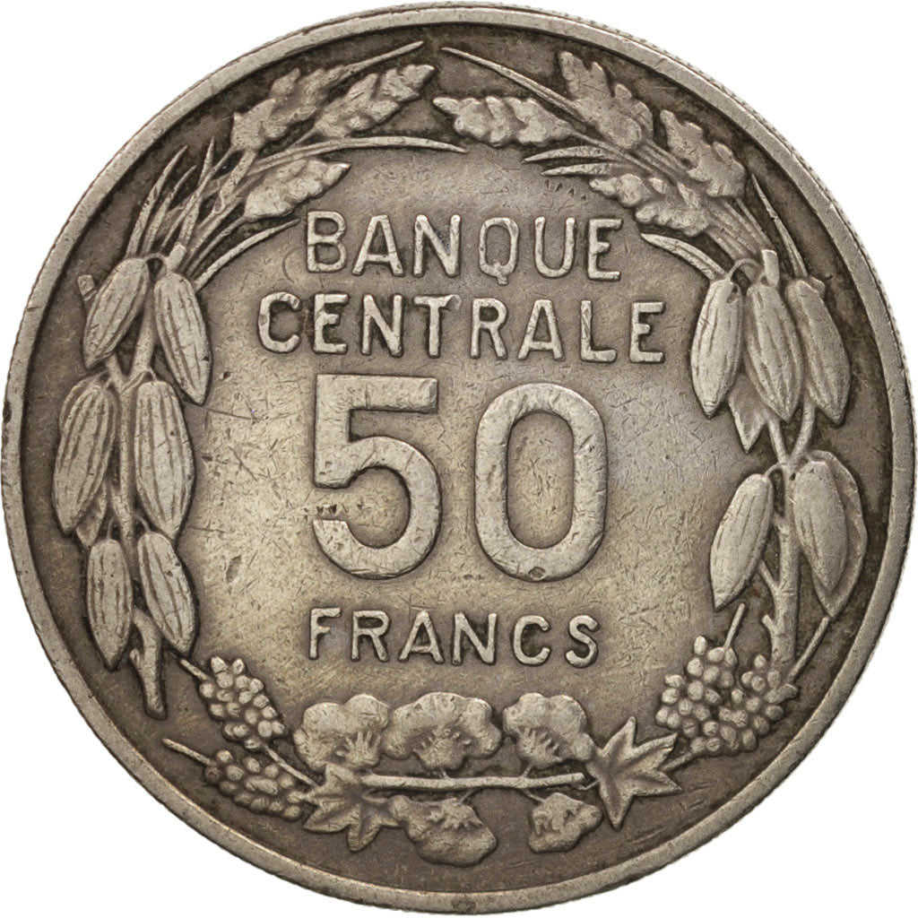 Coin, Cameroon, 50 Francs, 1960, Paris, EF(40-45), Copper-nickel, KM:13