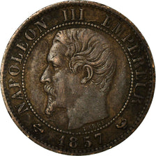 Monnaie, France, Napoleon III, Napoléon III, Centime, 1857, Lille, TTB, Bronze