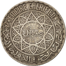 Morocco, Mohammed V, 5 Francs, 1950, Paris, EF(40-45), Silver, KM:37