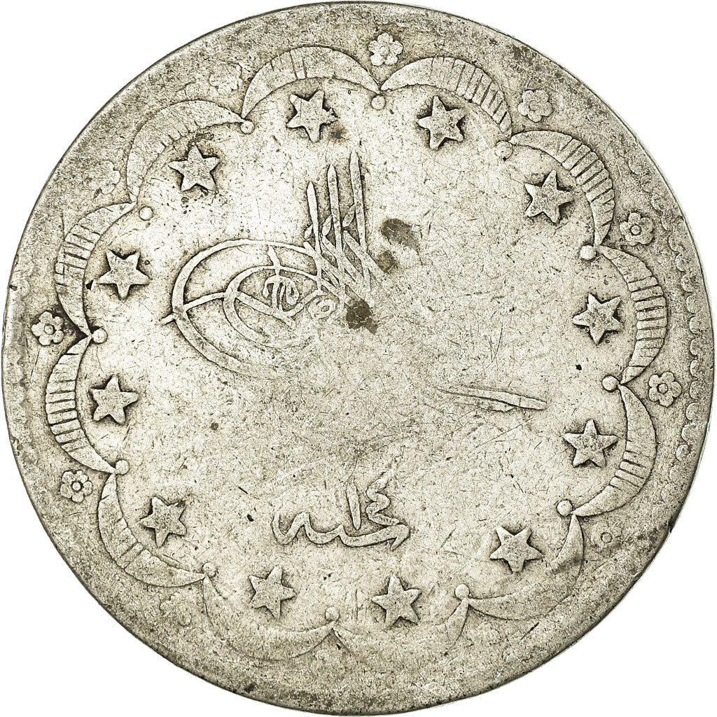 Monnaie, Turquie, Abdul Aziz, 20 Kurush, 1873/AH1277, Qustantiniyah, TB, Argent