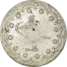 Monnaie, Turquie, Abdul Aziz, 20 Kurush, 1873/AH1277, Qustantiniyah, TB, Argent