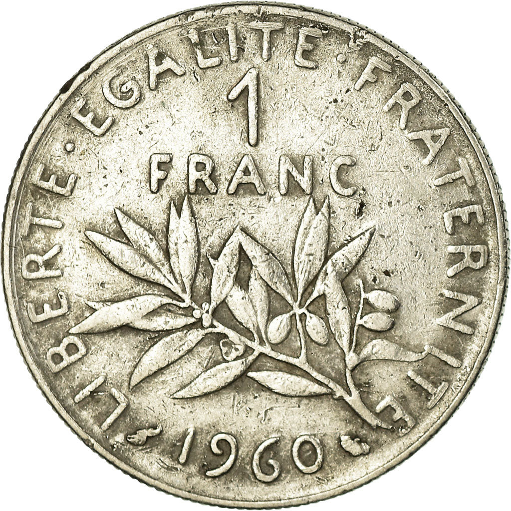 Monnaie, France, Semeuse, Franc, 1960, Paris, TB+, Nickel, KM:925.1