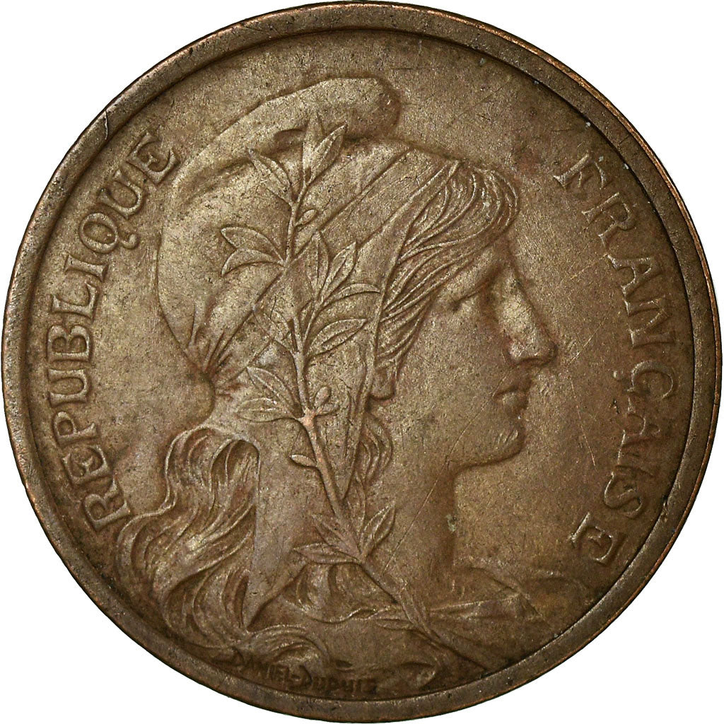 Moneta, Francia, Dupuis, 2 Centimes, 1913, Paris, BB, Bronzo, KM:841