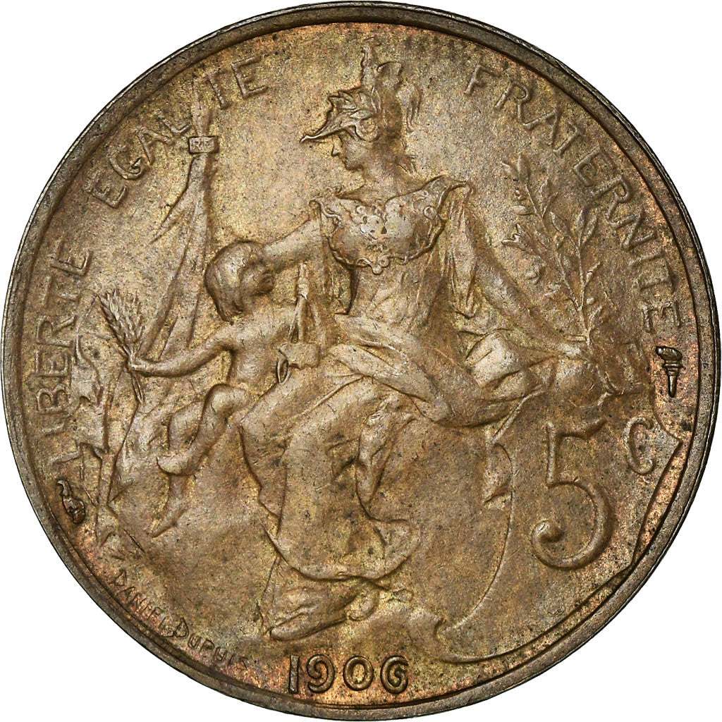 Coin, France, Dupuis, 5 Centimes, 1906, Paris, EF(40-45), Bronze, KM:842