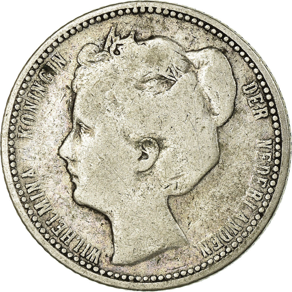 Coin, Netherlands, Wilhelmina I, 25 Cents, 1904, VF(20-25), Silver, KM:120.2