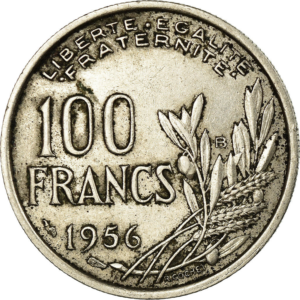 Coin, France, Cochet, 100 Francs, 1956, Beaumont - Le Roger, EF(40-45)