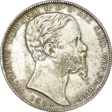 Moeda, ESTADOS ITALIANOS, SARDINIA, Vittorio Emanuele II, 5 Lire, 1859, Genoa