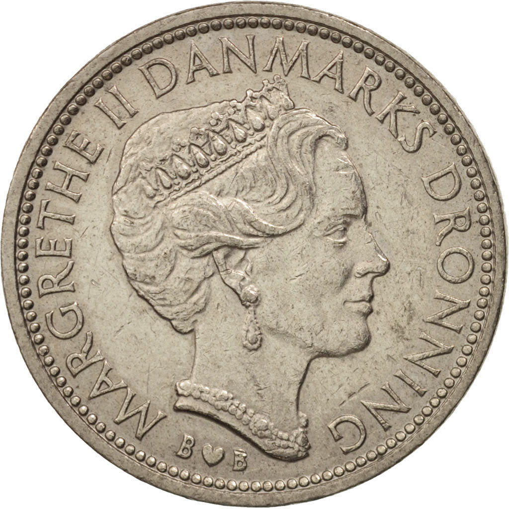 Denmark, Margrethe II,10 Kroner,1979,Copenhagen,EF(40-45),Copper-nickel,KM 864.1