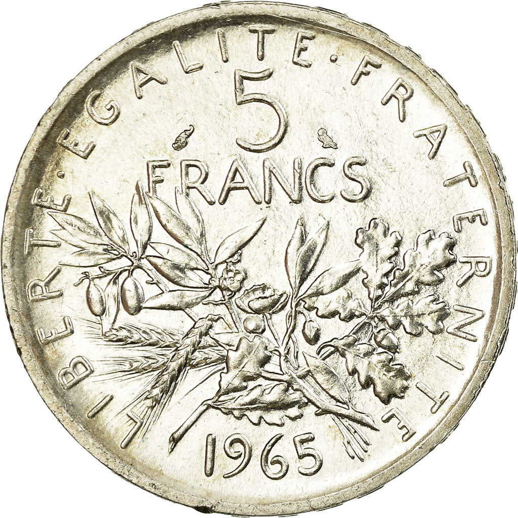 Coin, France, Semeuse, 5 Francs, 1965, Paris, AU(55-58), Silver, KM:926