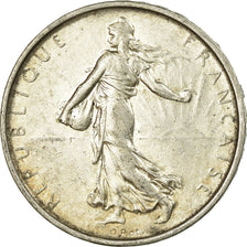 Moneda, Francia, Semeuse, 5 Francs, 1966, Paris, MBC, Plata, KM:926