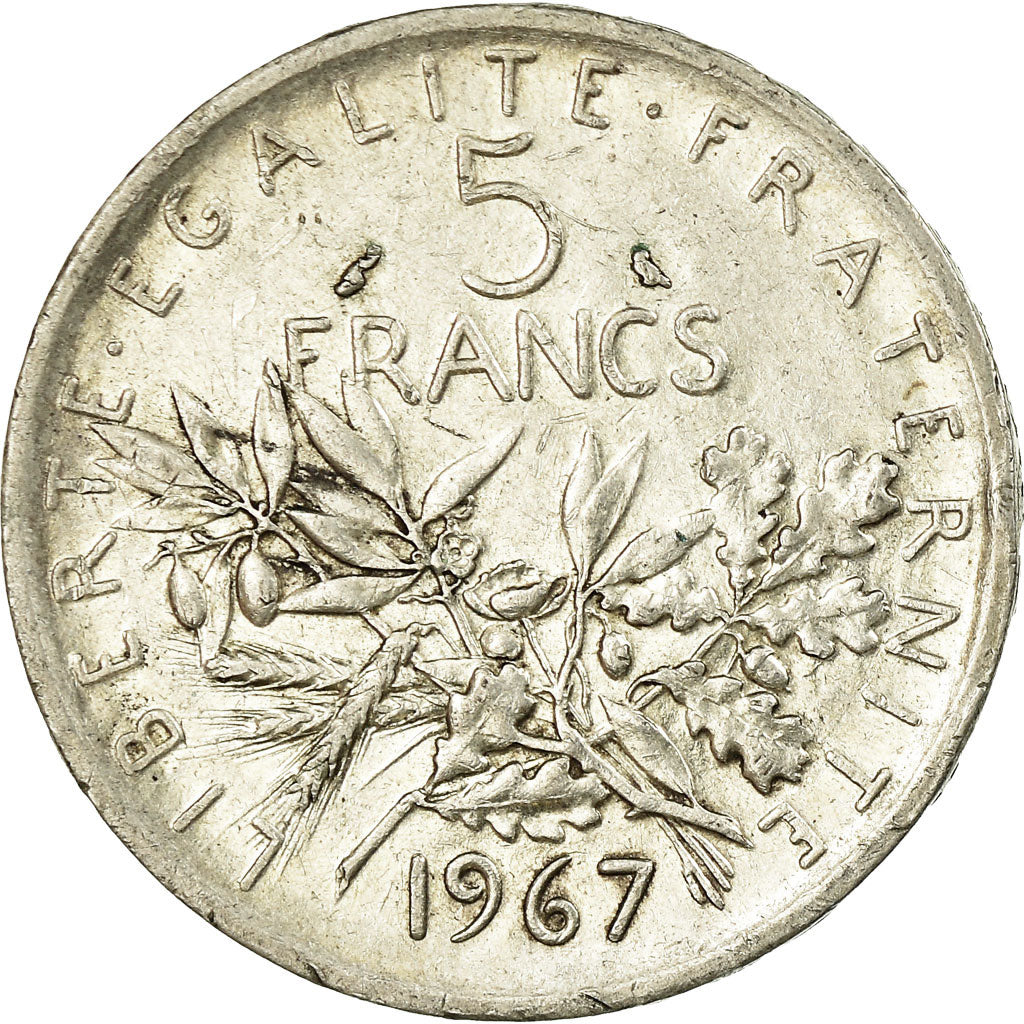 Coin, France, Semeuse, 5 Francs, 1967, Paris, EF(40-45), Silver, KM:926