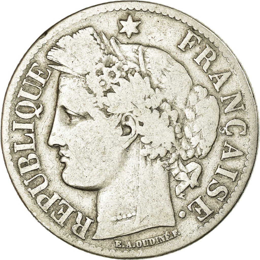 Monnaie, France, Cérès, 2 Francs, 1871, Paris, TB+, Argent, Gadoury:530