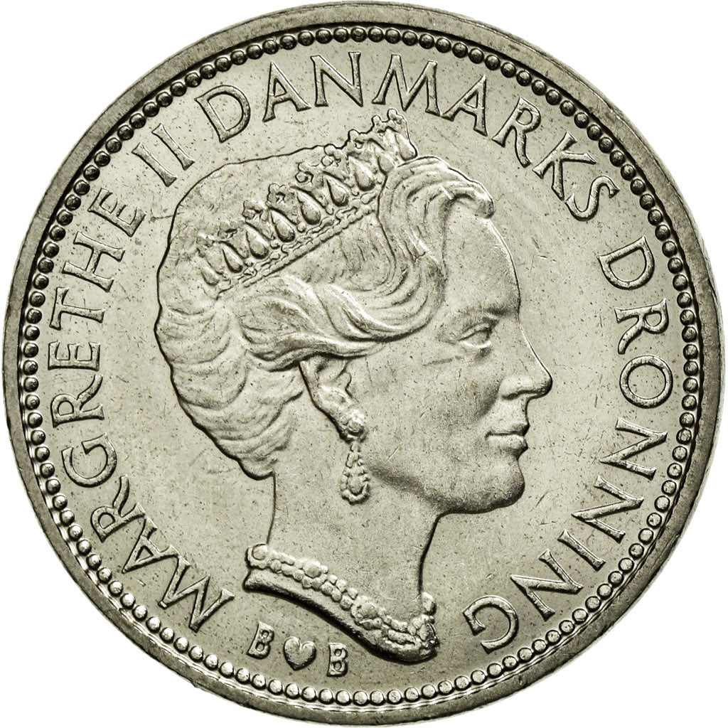 Coin, Denmark, Margrethe II, 10 Kroner, 1979, Copenhagen, AU(55-58)