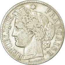 Moeda, França, Cérès, 2 Francs, 1881, Paris, VF(20-25), Prata, KM:817.1