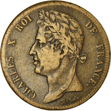 Monnaie, Colonies françaises, Charles X, 5 Centimes, 1827, La Rochelle, TB+