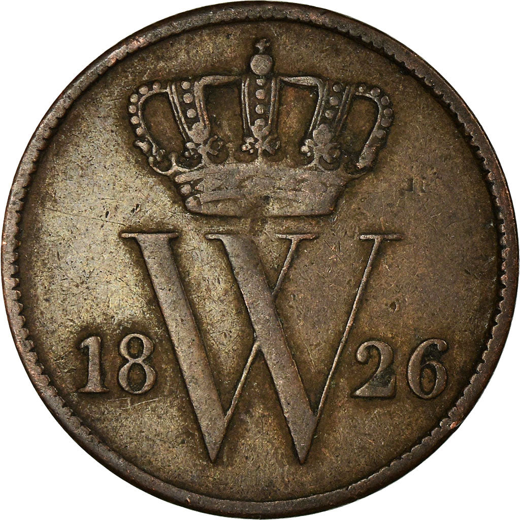 Moneta, Paesi Bassi, William I, Cent, 1826, Brussels, MB+, Rame, KM:47