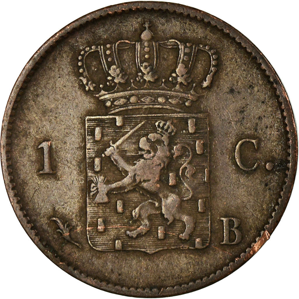 Moneta, Paesi Bassi, William I, Cent, 1826, Brussels, MB+, Rame, KM:47