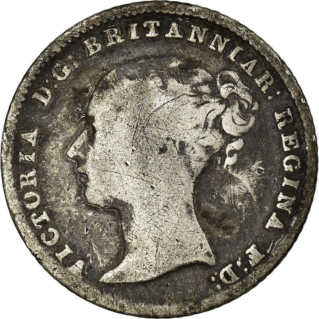 Coin, Great Britain, Victoria, 4 Pence, Groat, 1846, F(12-15), Silver, KM:731.1