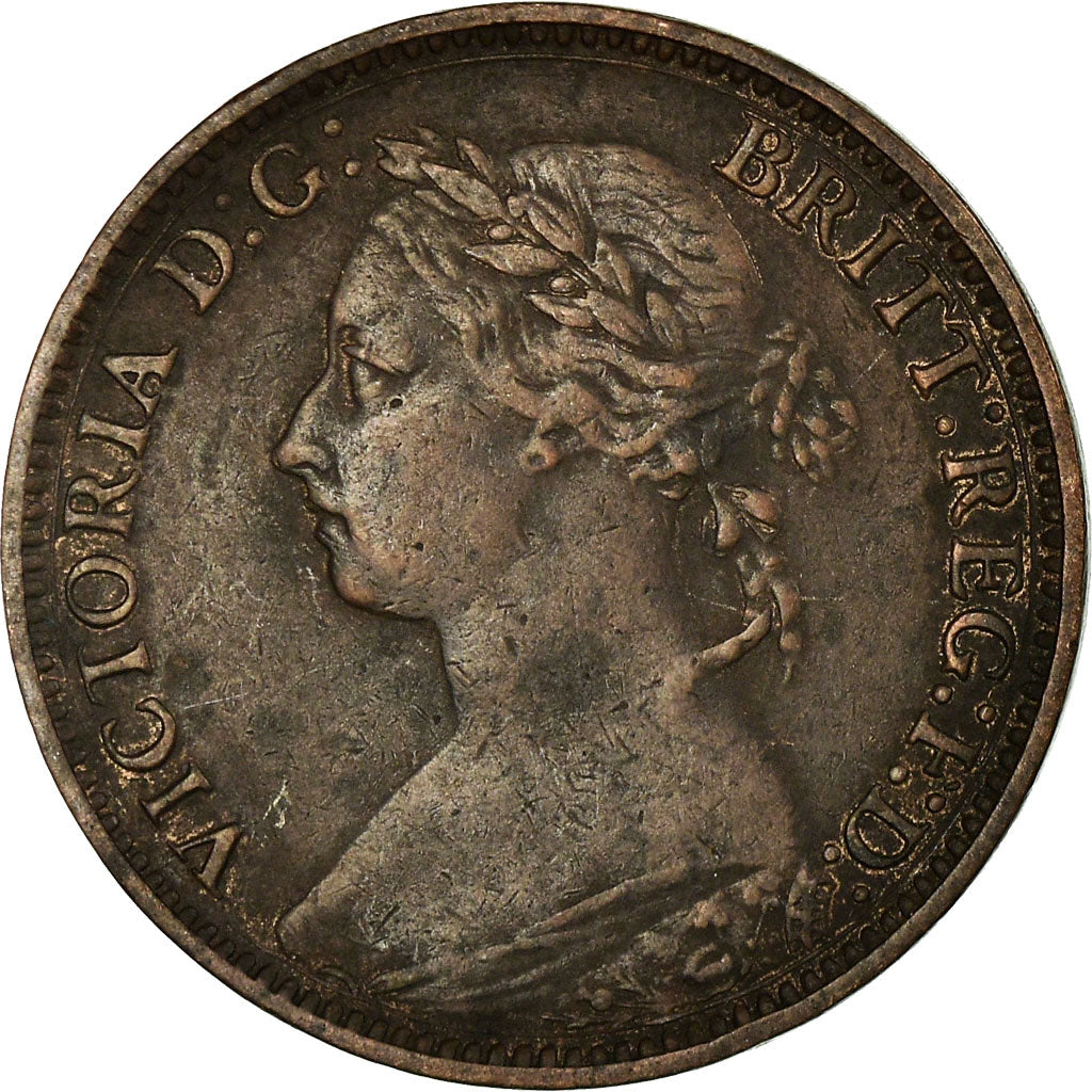 Coin, Great Britain, Victoria, Farthing, 1882, VF(30-35), Bronze, KM:753