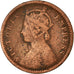 Moeda, ÍNDIA - BRITÂNICA, Victoria, 1/12 Anna, 1 Pie, 1901, F(12-15), Cobre