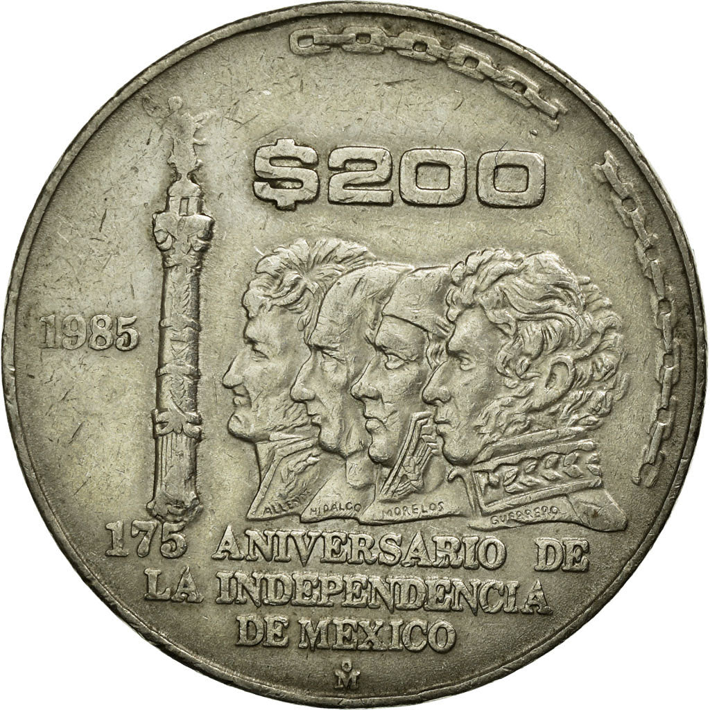 Monnaie, Mexique, 200 Pesos, 1985, Mexico City, TTB, Copper-nickel, KM:509