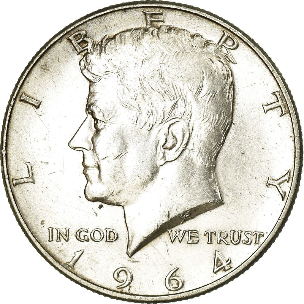 Coin, United States, Kennedy Half Dollar, Half Dollar, 1964, U.S. Mint, Denver