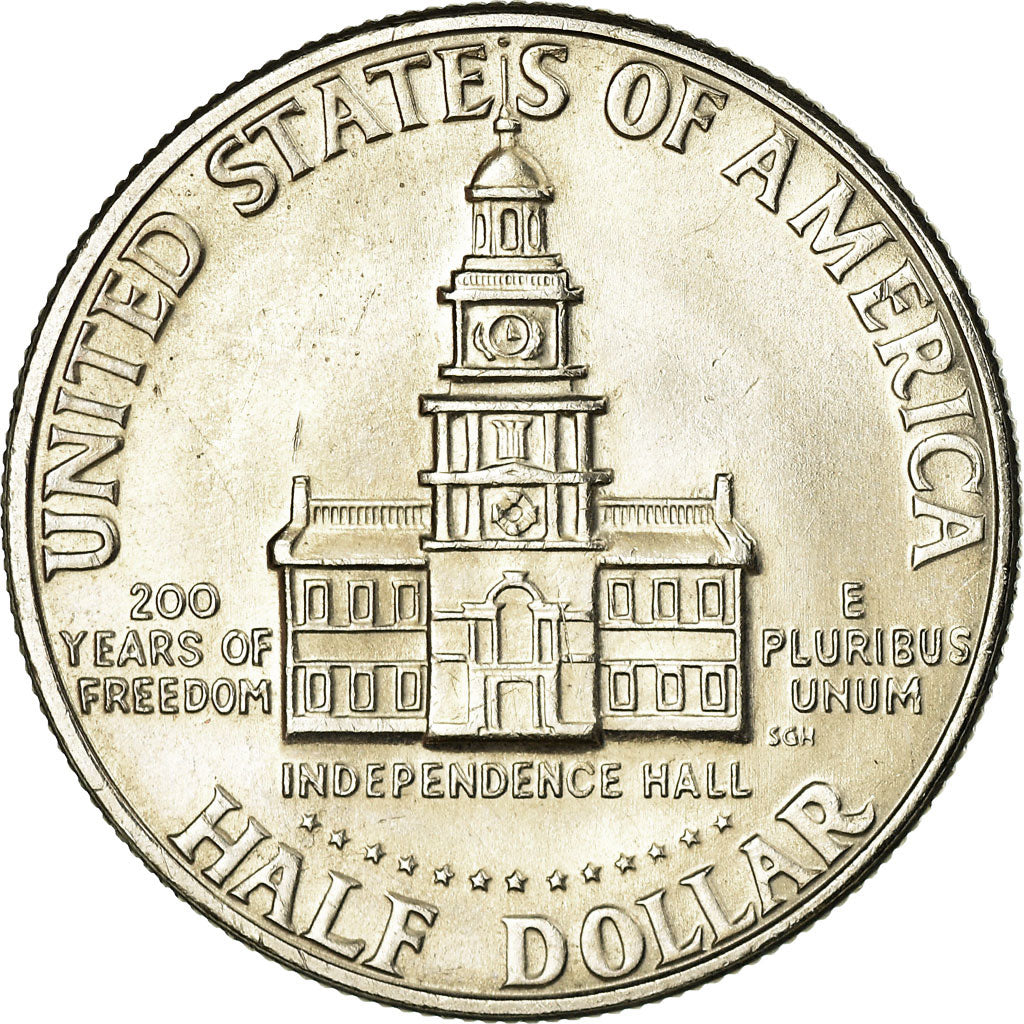 Coin, United States, Kennedy Half Dollar, Half Dollar, 1976, U.S. Mint, Denver