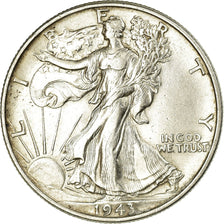 Coin, United States, Walking Liberty Half Dollar, Half Dollar, 1943, U.S. Mint