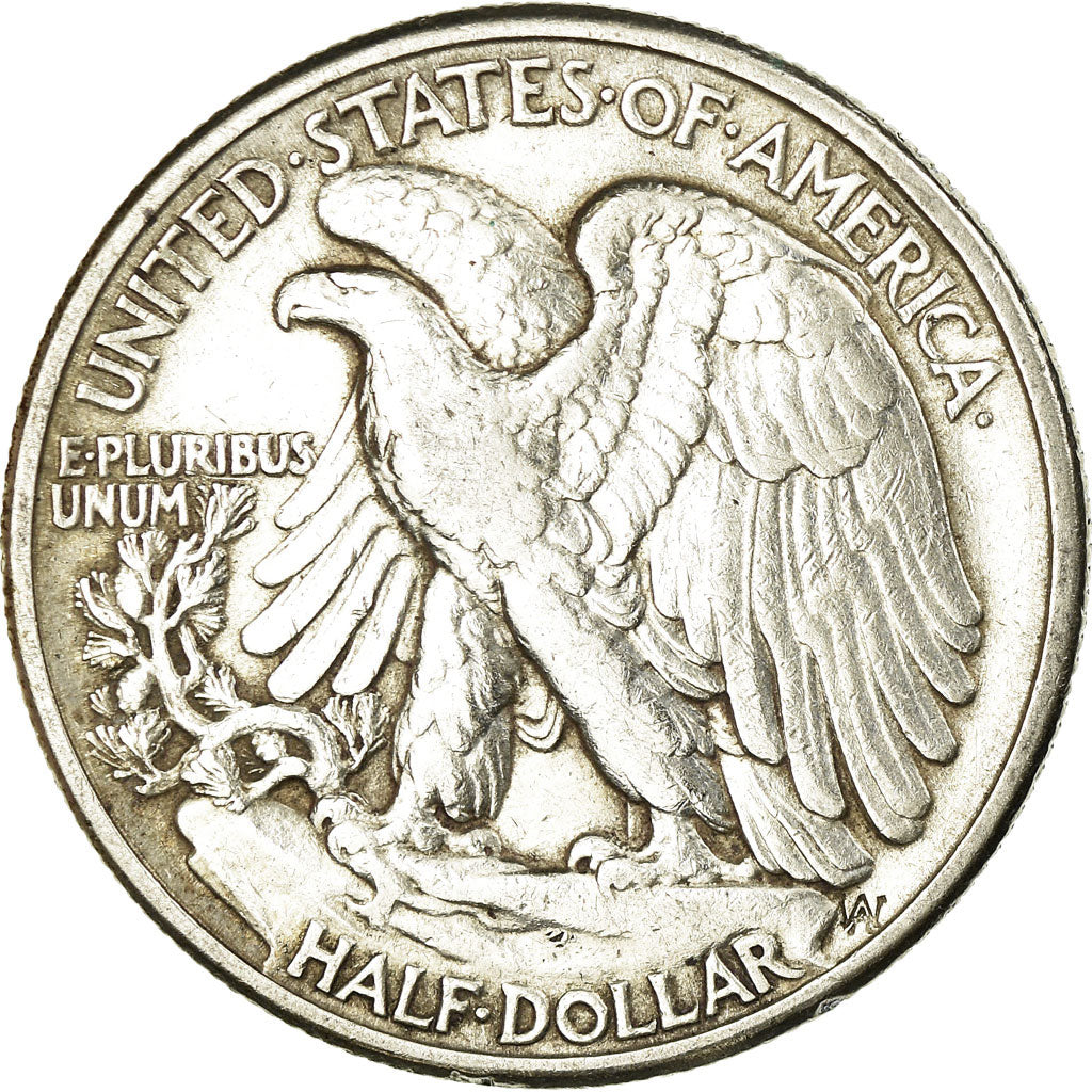 Coin, United States, Walking Liberty Half Dollar, Half Dollar, 1944, U.S. Mint