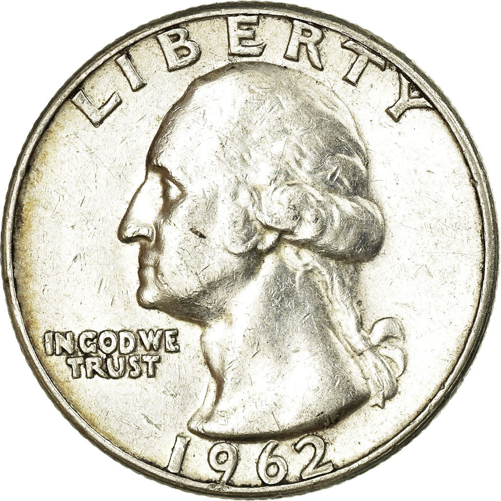 Coin, United States, Washington Quarter, Quarter, 1962, U.S. Mint, Philadelphia