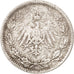 GERMANY - EMPIRE, 1/2 Mark, 1911, Berlin, VF(30-35), Silver, KM:17