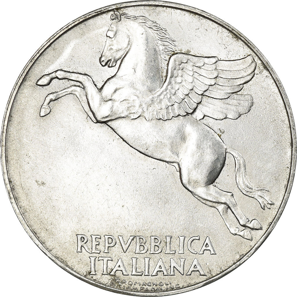 Coin, Italy, 10 Lire, 1950, Rome, MS(63), Aluminum, KM:90