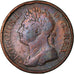 Coin, Ireland, 1/2 Penny, 1822, VF(30-35), Copper, KM:150