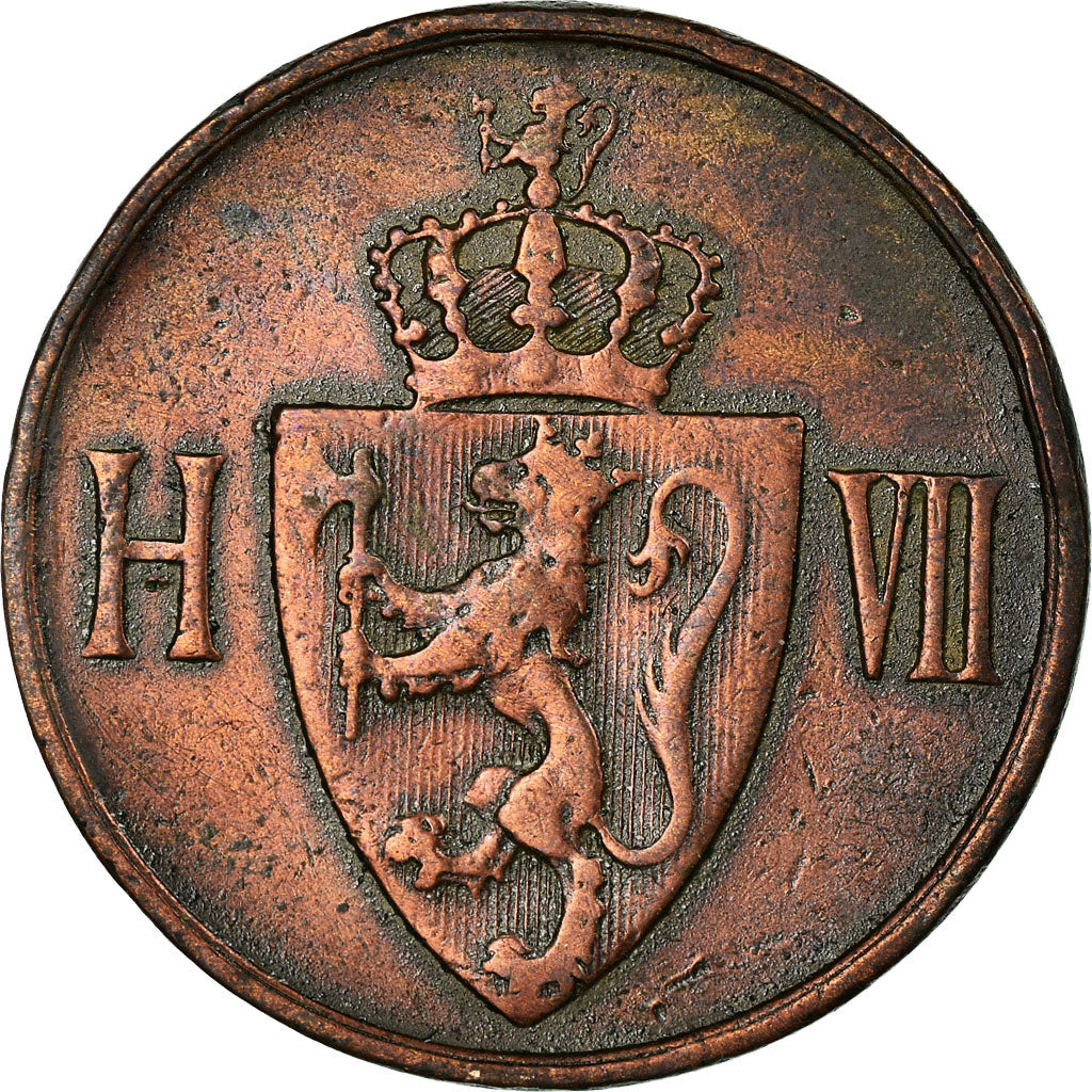 Coin, Norway, Haakon VII, 5 Öre, 1907, EF(40-45), Bronze, KM:364